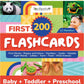 First 200 Flashcards, 1-4 Year Old Alphabet, Number, Color, Shapes, Animal, Learning Flash Cards Activities for Toddlers and Preschool, Toddler Speech Development Toys and Learning Cards
