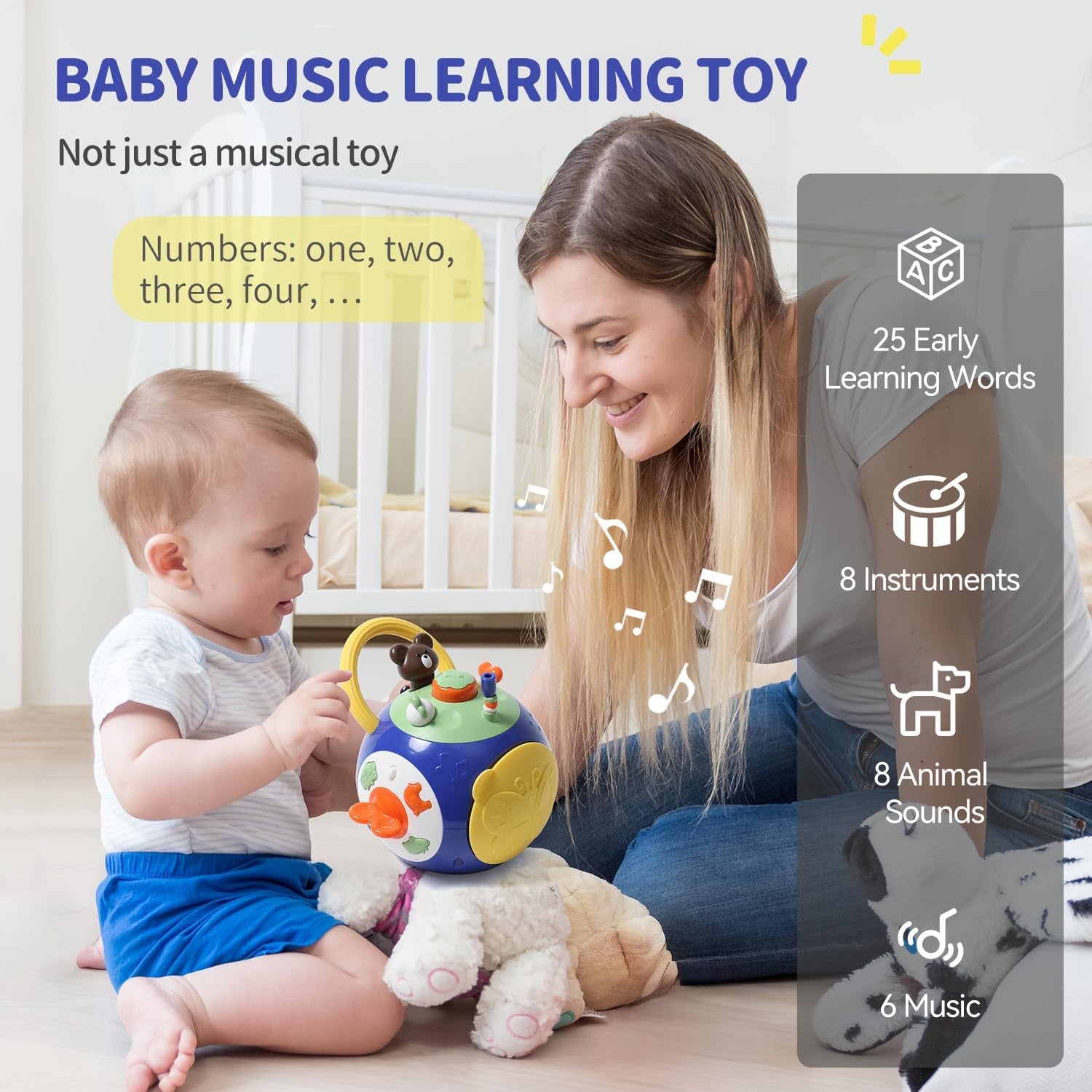 Baby Toys Activity Cube Interactive Learning 3 6 9 12 Month Montessori Busy Board Autism Sensory Toys Toddler Airplane Travel 1 Year Old Girl Boy Birthday Gift